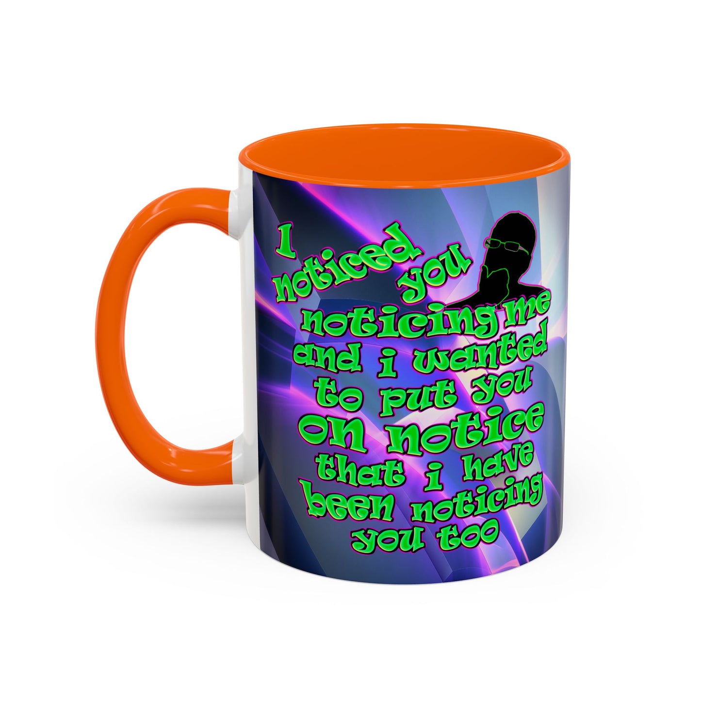 noticed you noticing - Accent Mug (grey-pink wave)
