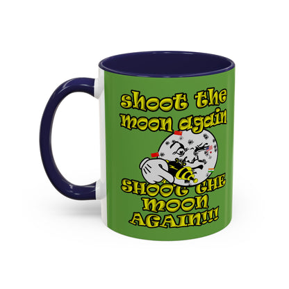 shoot the moon again - Accent Mug (green)