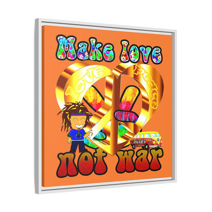 love peace - framed canvas art (crusta)