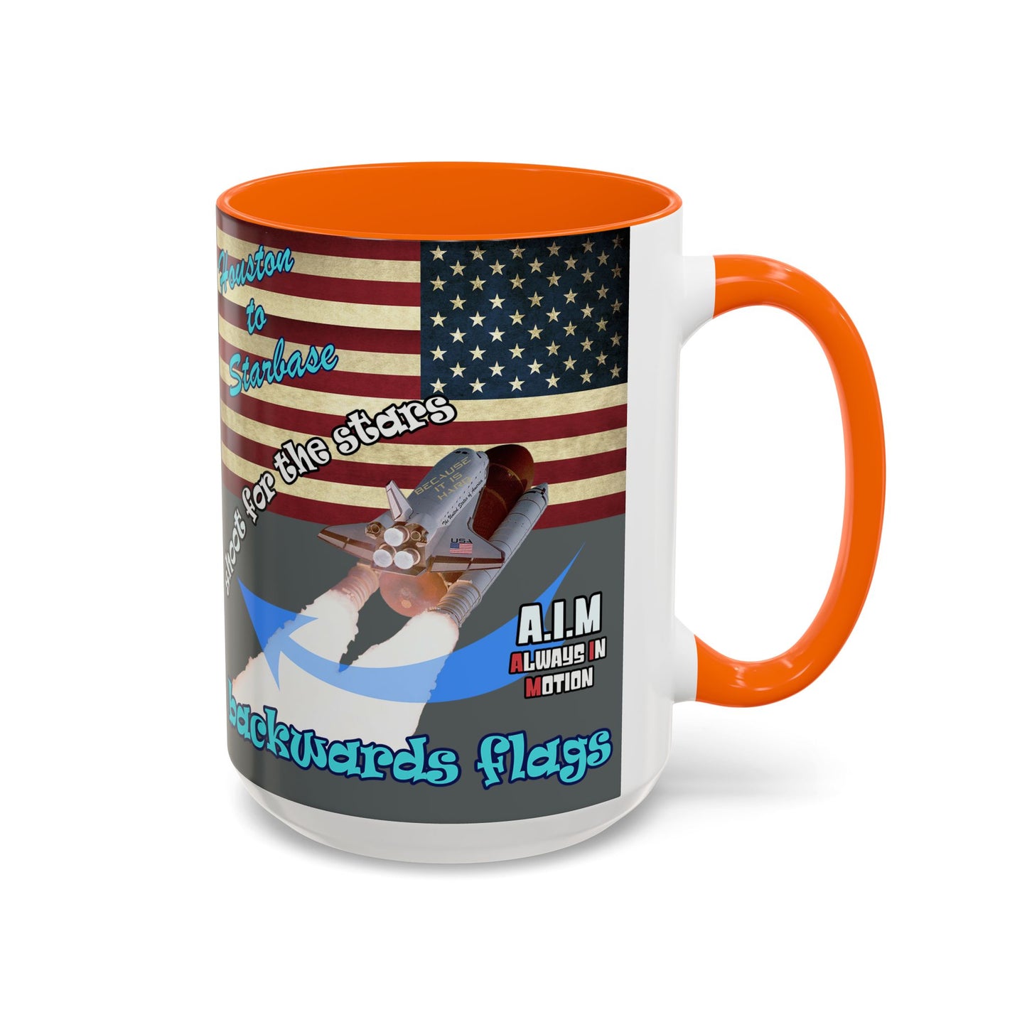 shoot for the stars - Accent Mug (dark grey)