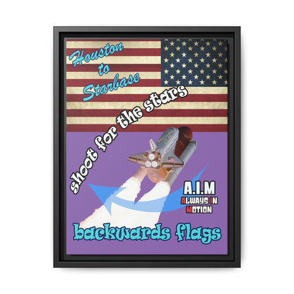 shoot for the stars - framed canvas art (light purple)
