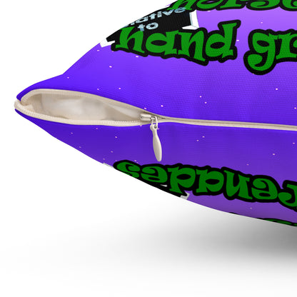 my luck - Spun Polyester Square Pillow - (purple-pink wave)