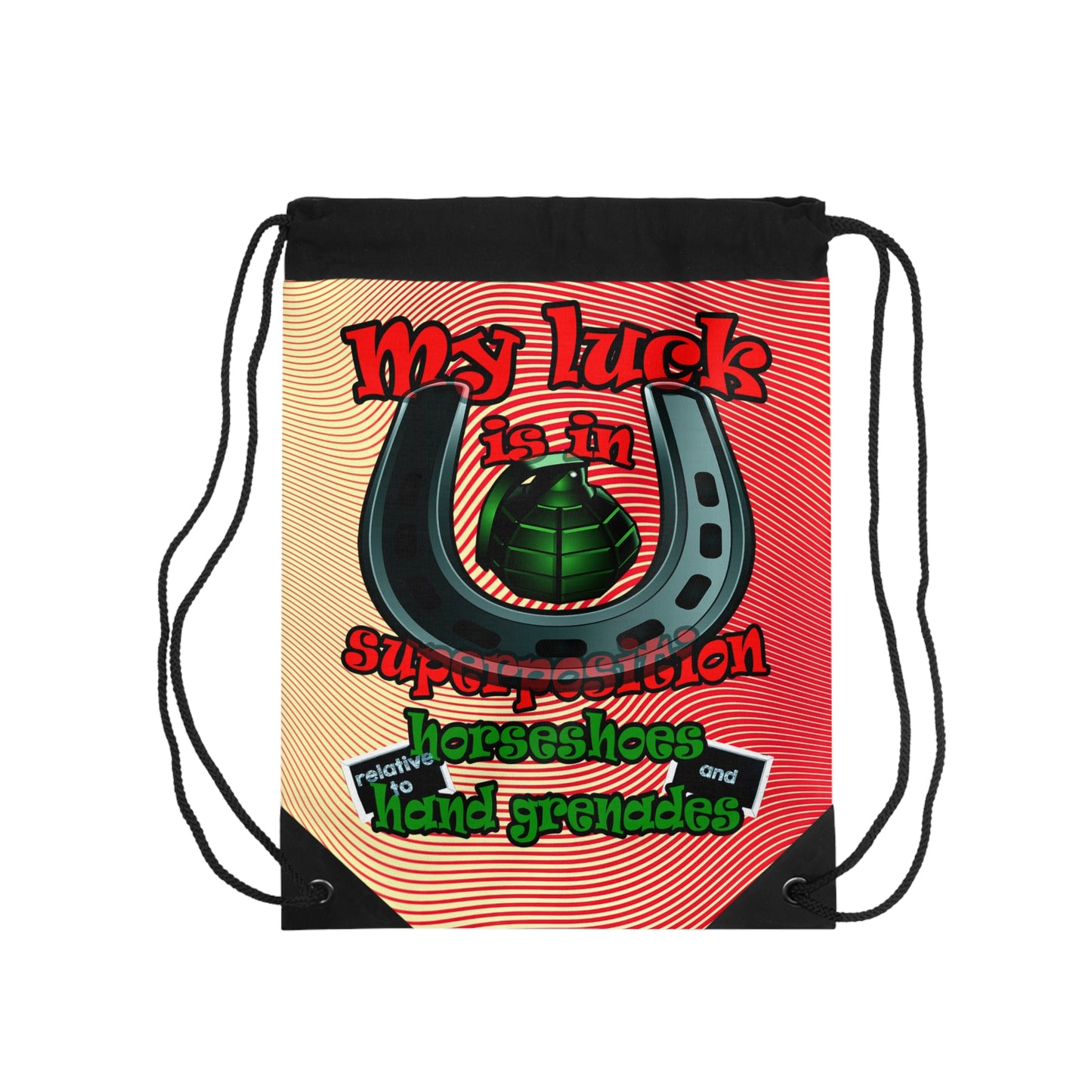my luck - Drawstring Bag (yellow-orange wave)
