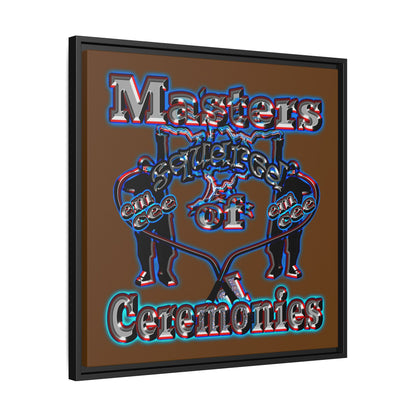 em cee squared - framed canvas art (brown)