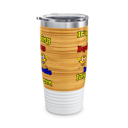popping like popcorn - Ringneck Tumbler, 20oz (butterscotch wood finish)