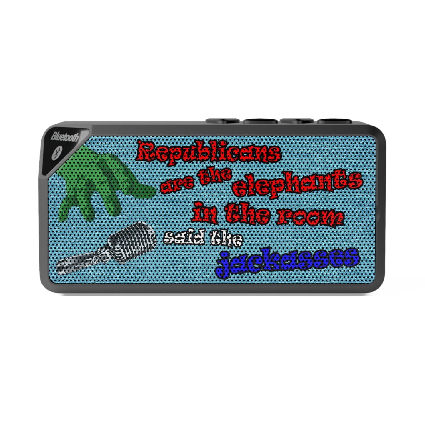 donkeys and elephants - Jabba Bluetooth Speaker (faded blue)