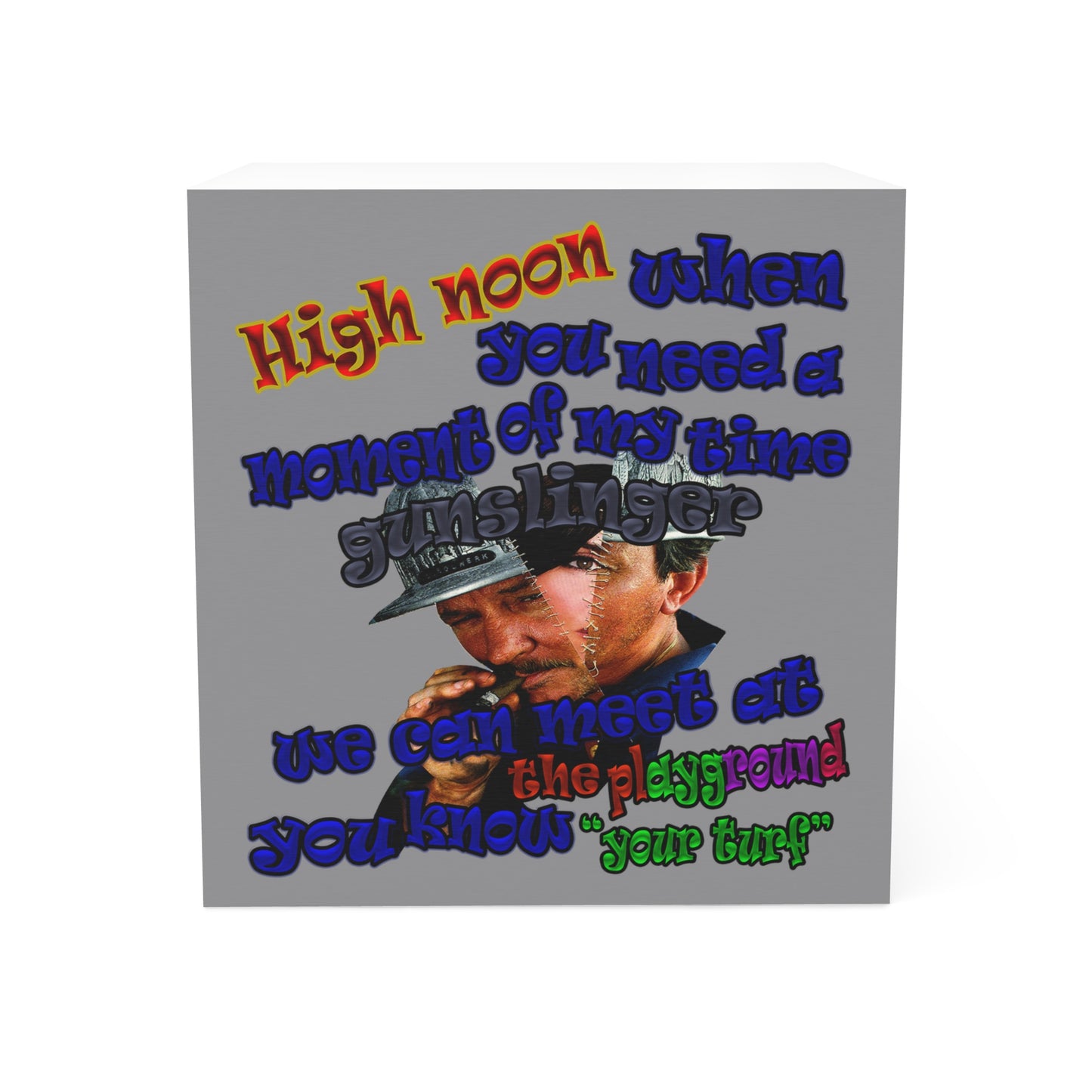 high noon - note cube (grey)