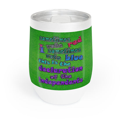 declaration of the independents - Chill Wine Tumbler (green turf)