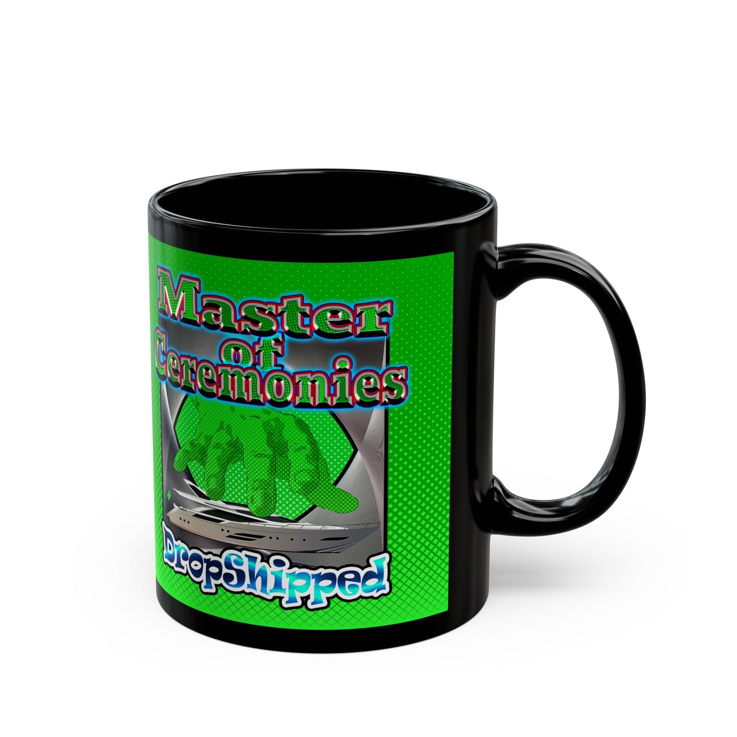 logo - Black Mug (logo green)