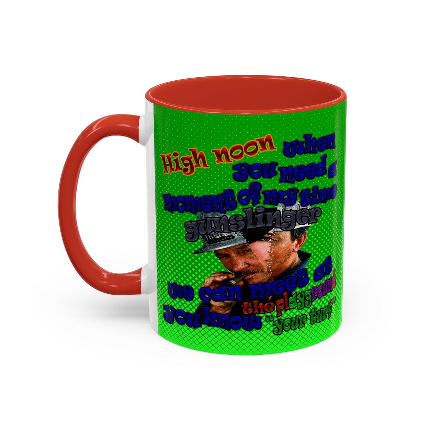 high noon - Accent Mug (logo green)