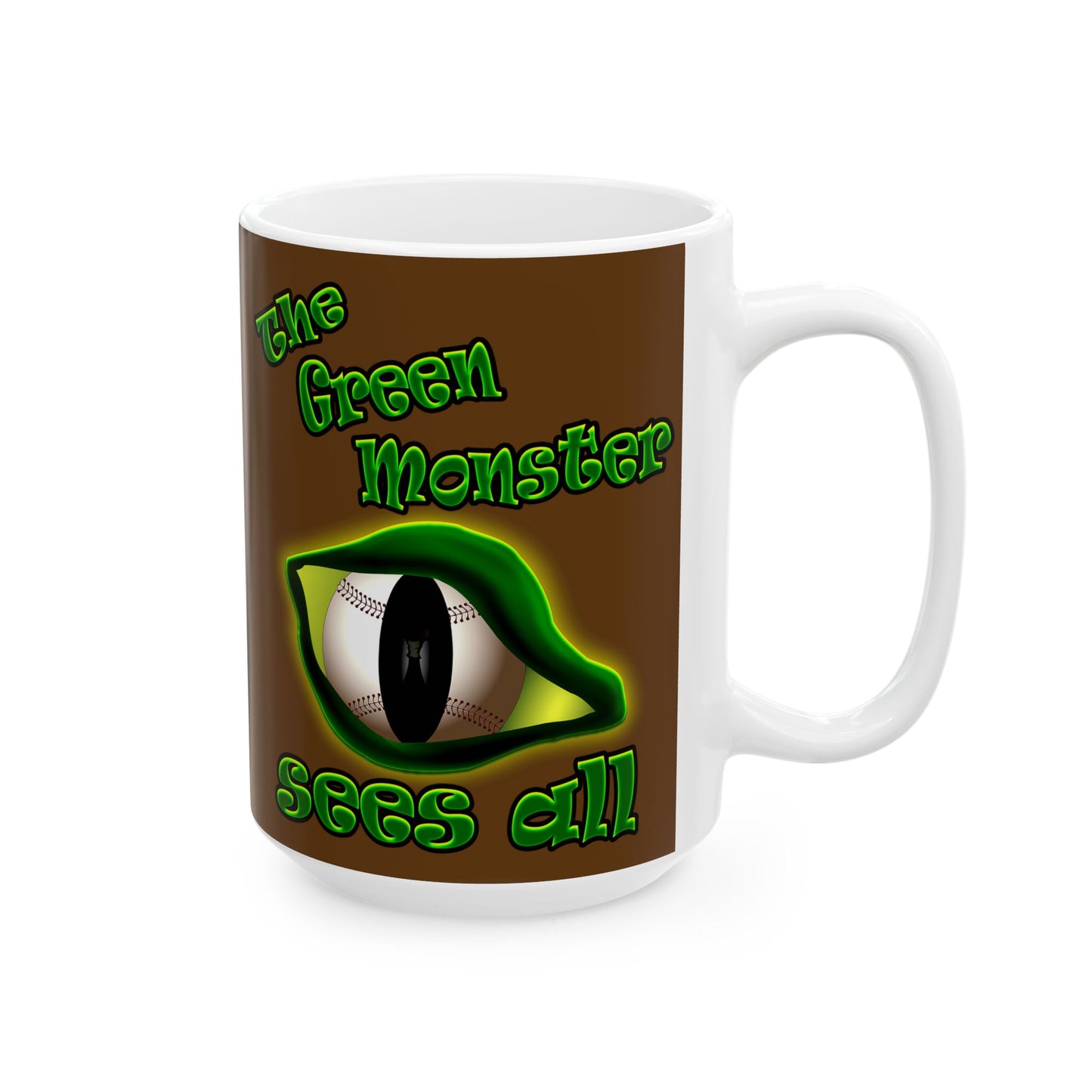 green monster - White Mug (brown)