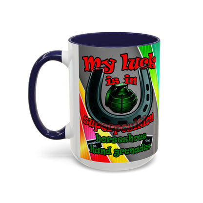 my luck - Accent Mug (rainbow split)