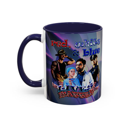 rw&b lives matter - Accent Mug (grey-pink wave)
