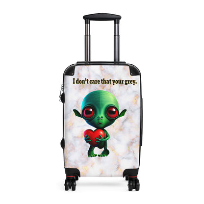 I don't care that your grey - Suitcase (white marble)