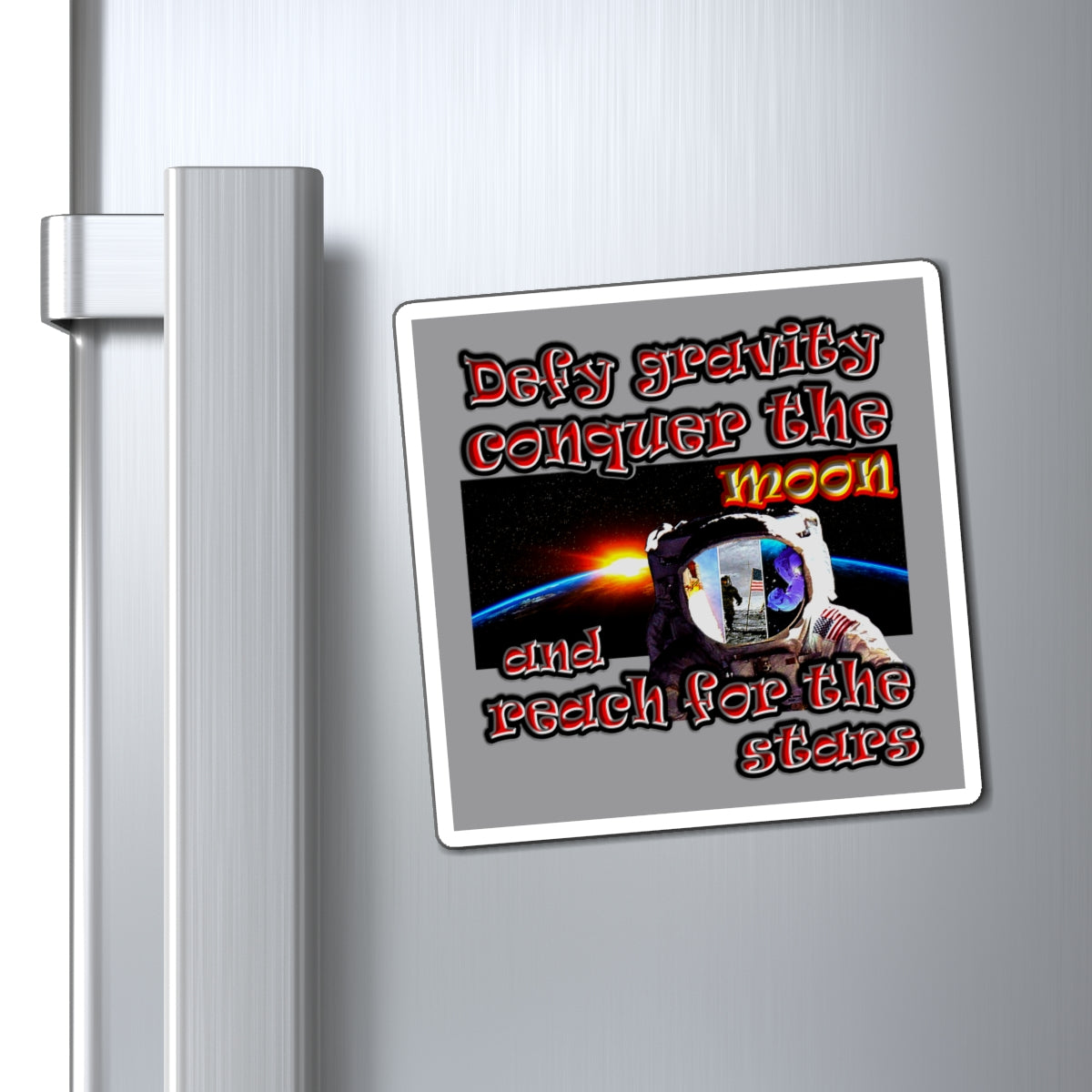 defy conquer reach - Magnets - (grey)