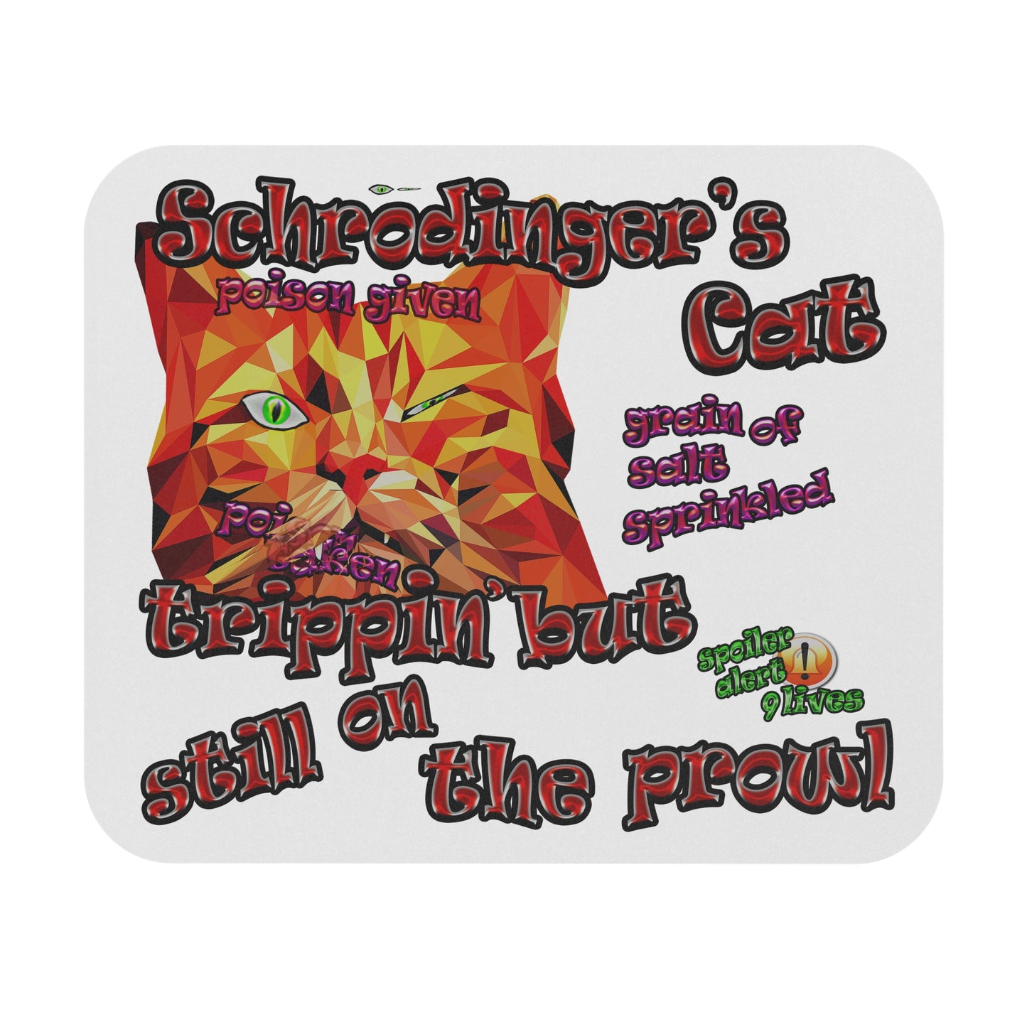 schrodinger's cat - Mouse Pad (Rectangle) (white)