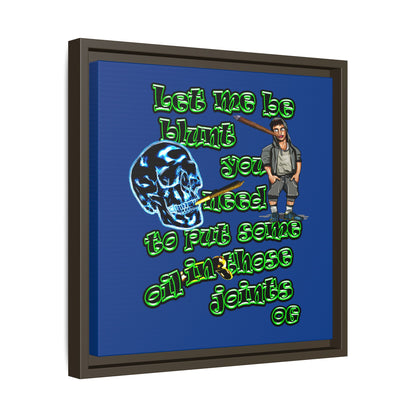 og - framed canvas art (dark blue)