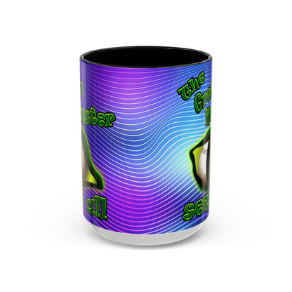 green monster - Accent Mug (purple wave)