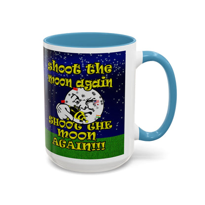 shoot the moon again - Accent Mug ('snoops' background)