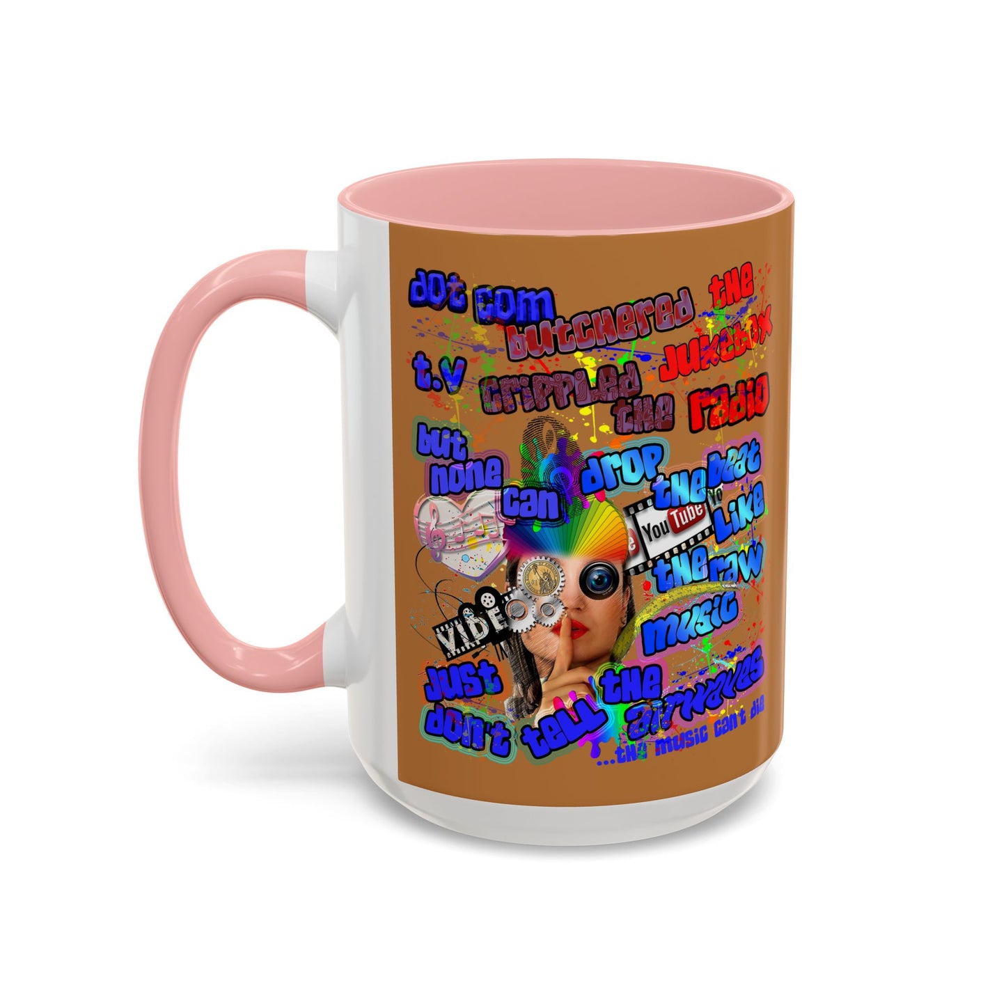 drop the beat - Accent Mug (light brown)