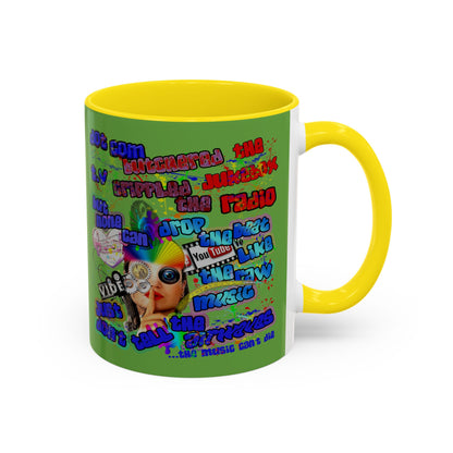 drop the beat - Accent Mug (green)