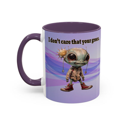 I don't care that your grey - Accent Mug (light blue-pink wave)