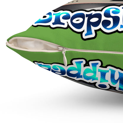 logo - Spun Polyester Square Pillow - (green)