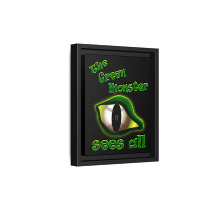 green monster - framed canvas art (black)