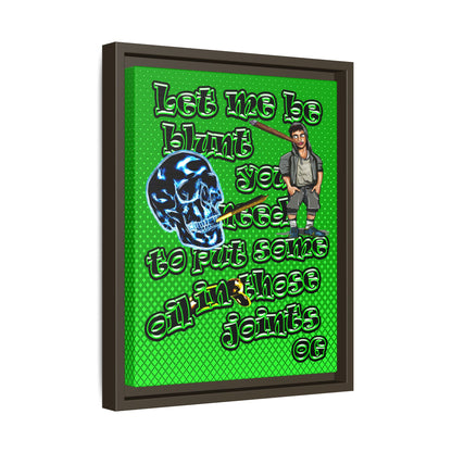 og - framed canvas art (logo green)
