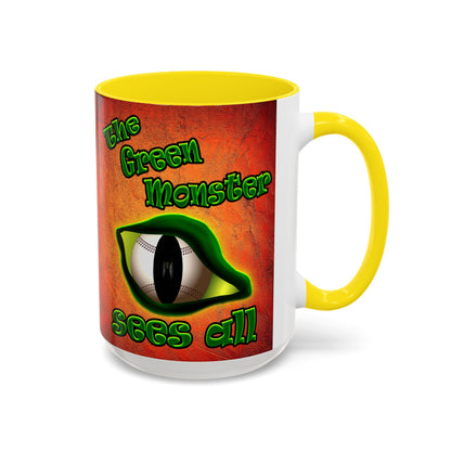 green monster - Accent Mug (burnt orange)