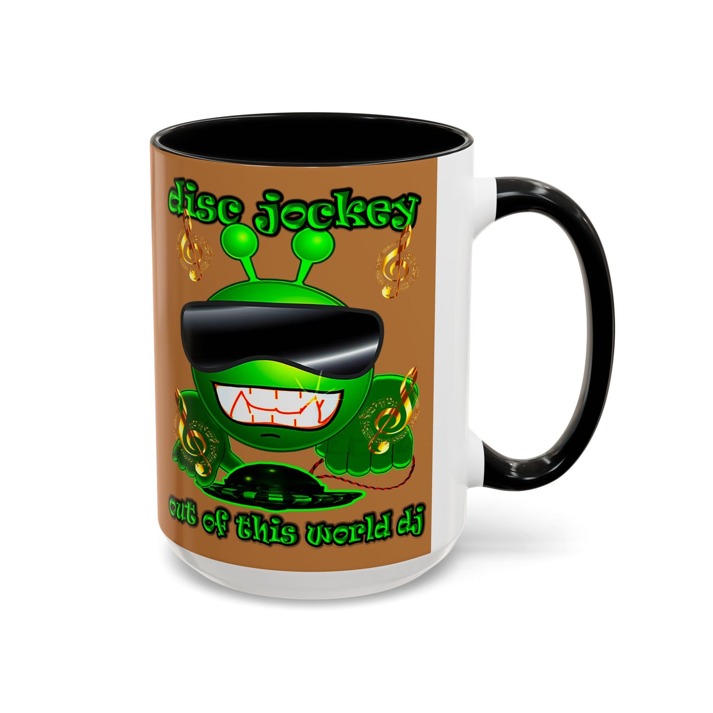 disc jockey - Accent Mug (light brown)