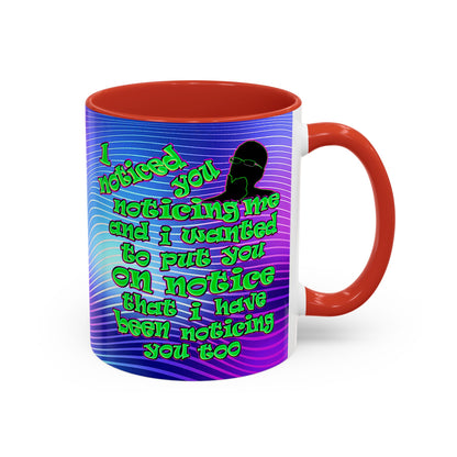 noticed you noticing - Accent Mug (purple wave)