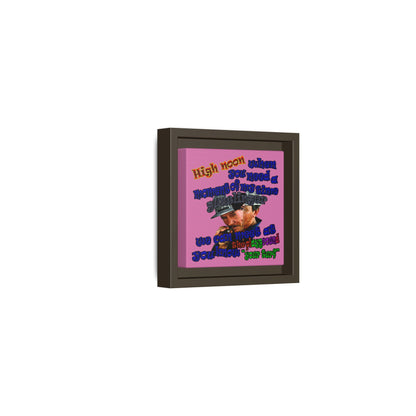 high noon - framed canvas art (light pink)