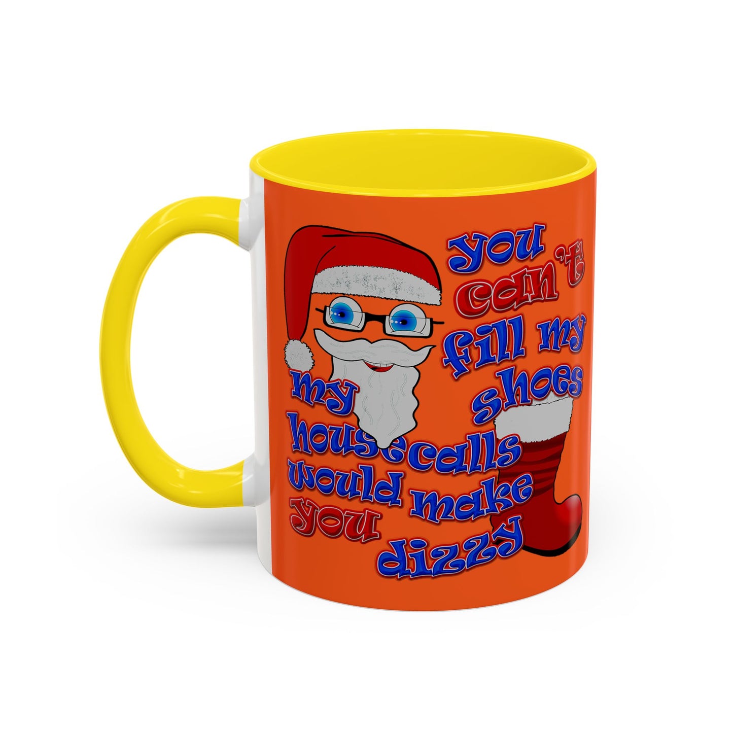 santa's shoes - Accent Mug (orange)