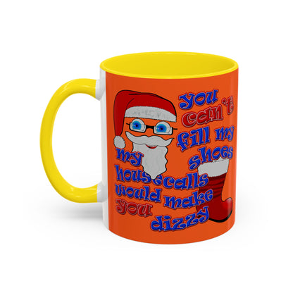 santa's shoes - Accent Mug (orange)