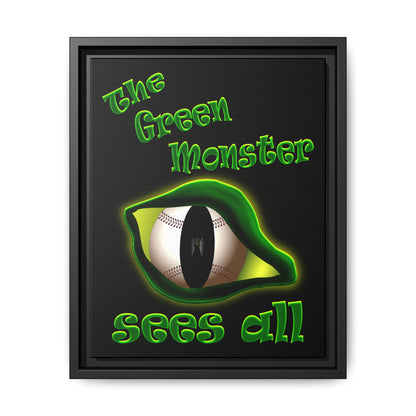 green monster - framed canvas art (black)