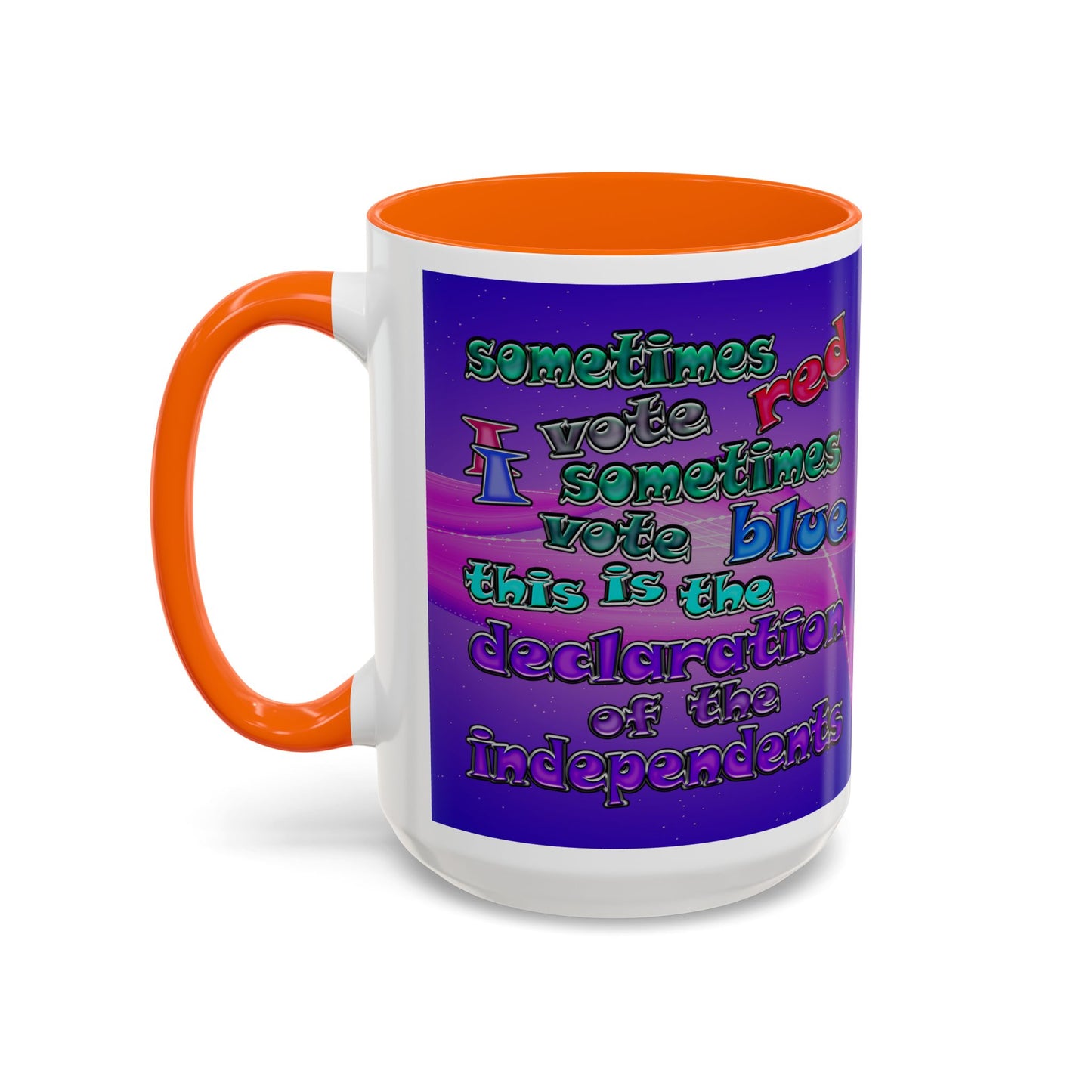declaration of the independents - Accent Mug (purple-pink wave)
