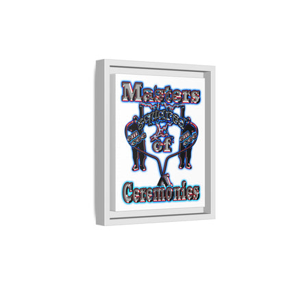 em cee squared - framed canvas art (white)