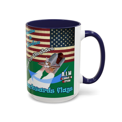 shoot for the stars - Accent Mug (dark green)