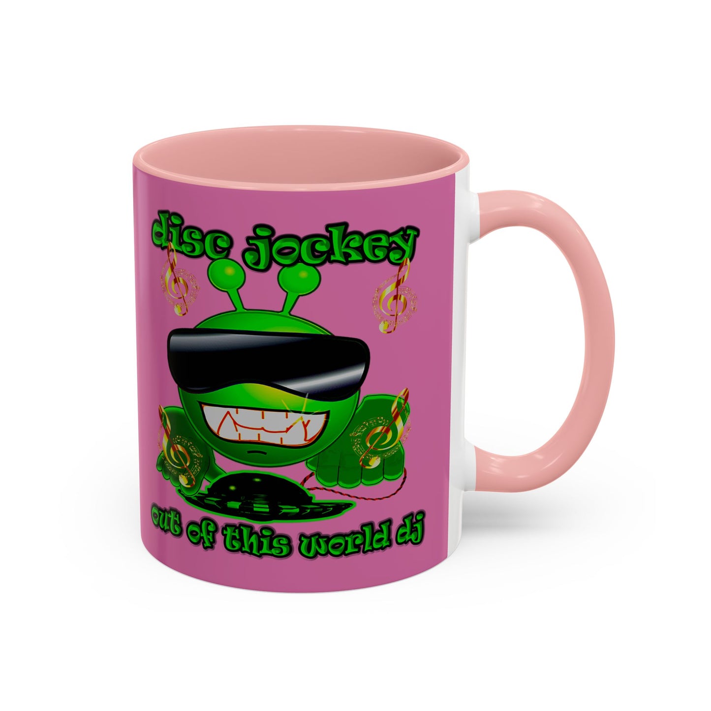 disc jockey - Accent Mug (light pink)