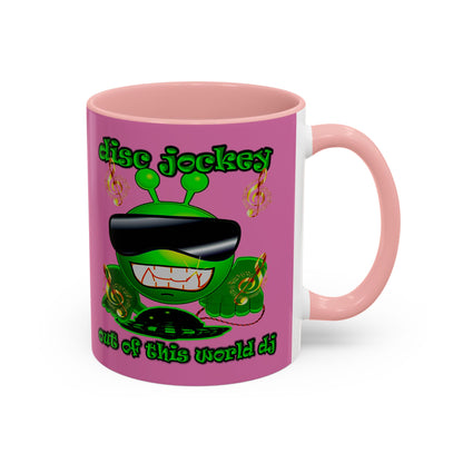 disc jockey - Accent Mug (light pink)