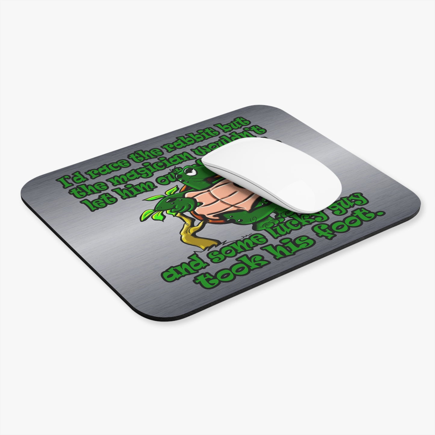 turtle race - Mouse Pad (Rectangle) (brushed nickel)