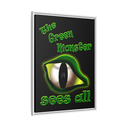 green monster - framed canvas art (black)