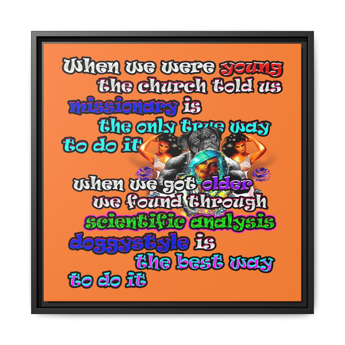 doggystyle - framed canvas art (crusta)