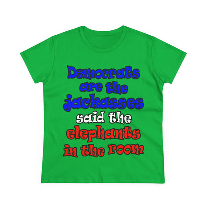 donkeys and elephants - Women's Midweight Cotton Tee