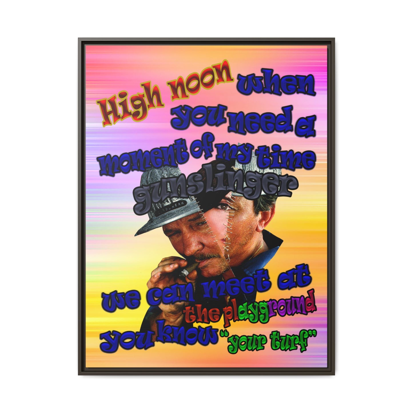 high noon - framed canvas art (color blur)