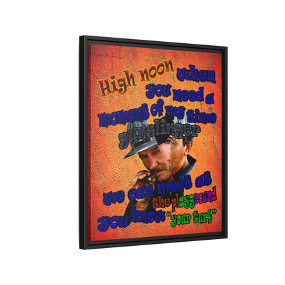high noon - framed canvas art (burnt orange)