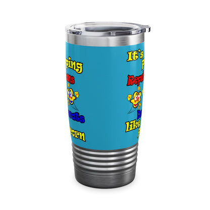 popping like popcorn - Ringneck Tumbler, 20oz (turquoise)
