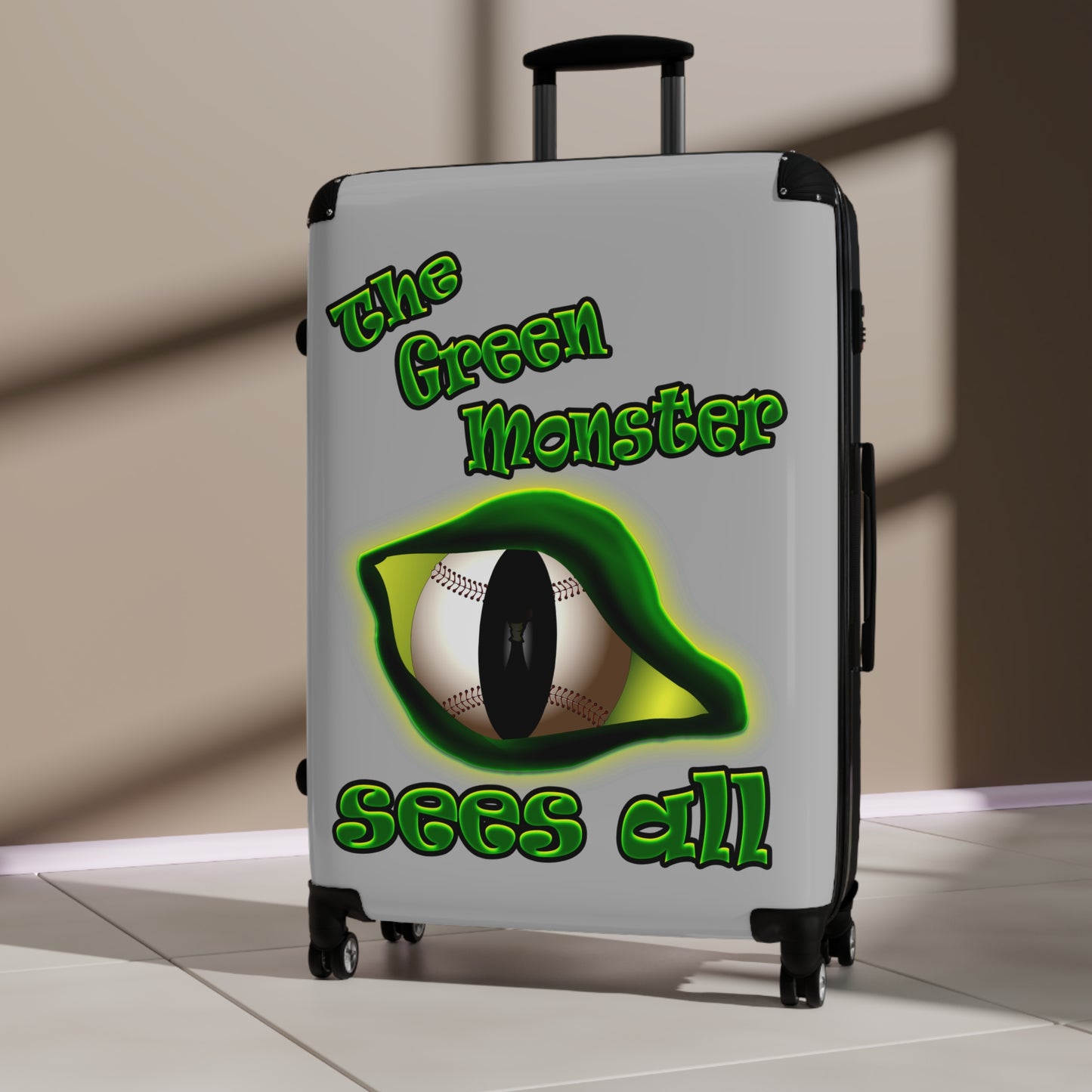 green monster - Suitcase (light grey)