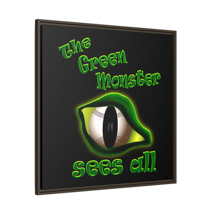 green monster - framed canvas art (black)